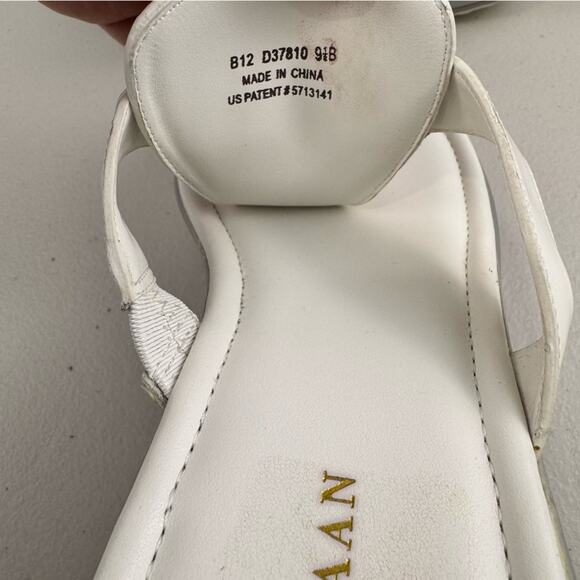 Cole Haan Original Grand Wedge Nike Air White Leather Sandals Women's Size 9.5B - Picture 8 of 10